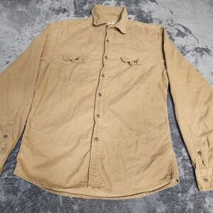 Men's Sonoma Corduroy Tan Button Up Shirt LS